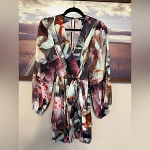 Floral Long Sleeve Romper